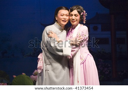 CHINA, SHENZHEN - OCTOBER 28: Performers present classic Chinese opera love drama titled 