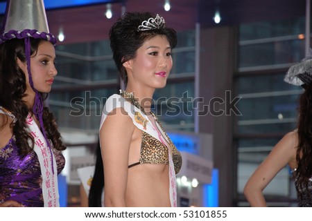 CHINA, SHENZHEN - MAY 15: The 22nd Miss Model of The World runway show on May 15, 2010 in Shenzhen.