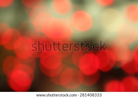 beautiful bokeh red light bulbs background
