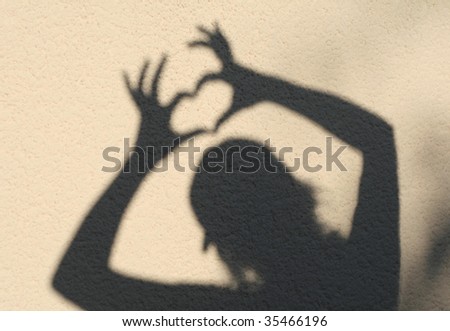 Abstract background. Shadow of  person on  wall