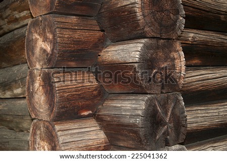 Block-house wall texture, log cabin wall