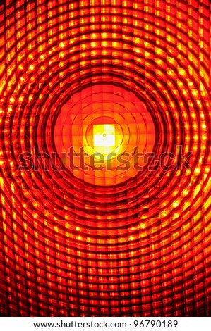 Warning light  Close-up of a burning warning light