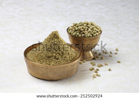 coriander powder in a bowl