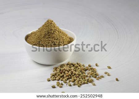 coriander powder in a bowl
