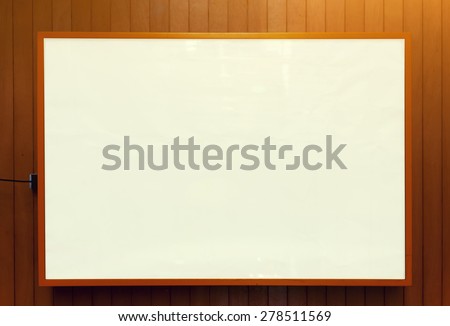 Wooden frame with white background for your text message, presentation, information or content, mock up blank frame background, filtered image