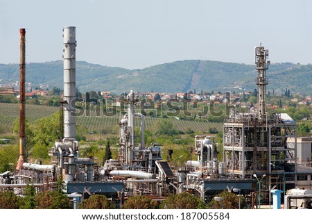 DEKANI, SLOVENIA - APRIL 27, 2012: Photo showing chemical plant Kemiplas producing Phtalic anhydrid used in production of plastics. Local community complain of due to the ecological issues.