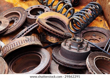   Parts on Scrap Metal Old Car Parts Stock Photo 29862295   Shutterstock