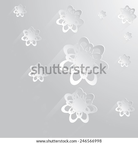 Design Vector For Flower White