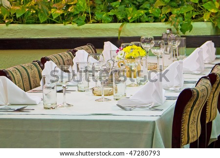 stock photo Wedding table