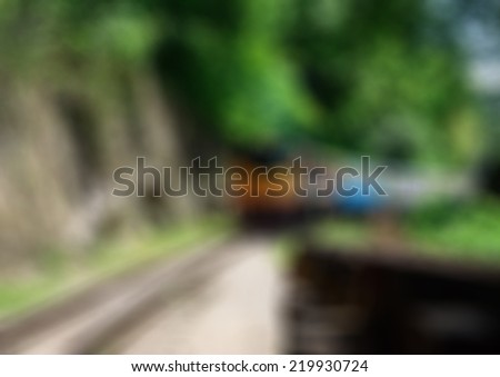 Blur the train on the track