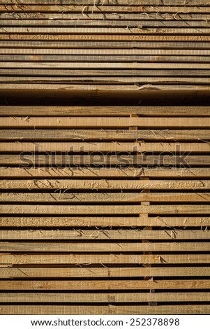 Stacked wood pine timber for furniture production and construction