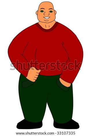 fat person clip art. cartoon fat man picture