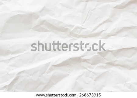 White crumpled paper texture for background:clean color tone style:detail of creased/crinkle/scruffy of backdrop.art soft cream colored tone wallpaper pattern:disheveled carton backdrop.art pattern