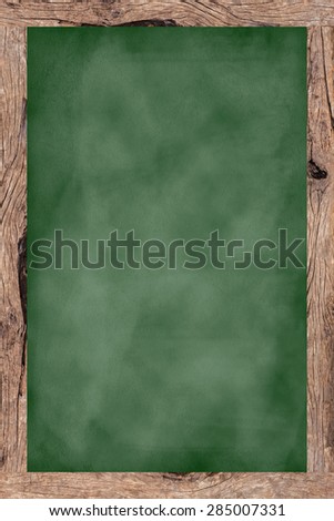 chalk board background textures with old vintage wooden frame ,blackboard concept , vertical black board style.