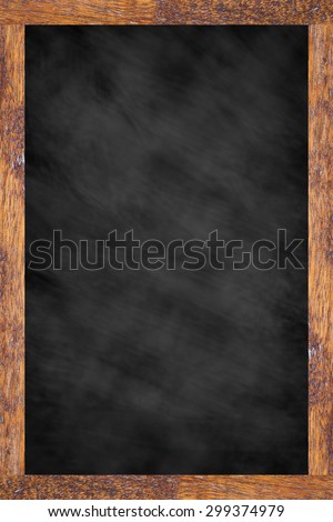 space chalk board background texture with old vintage wooden frame,blackboard concept.vertical retro board style.blank dark backdrop wallpaper for restaurant cafe bar menu writing/drawing on display.