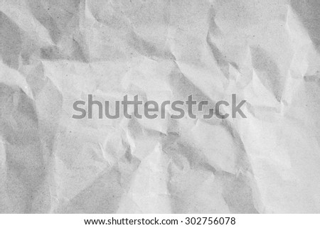 White crumpled paper for background