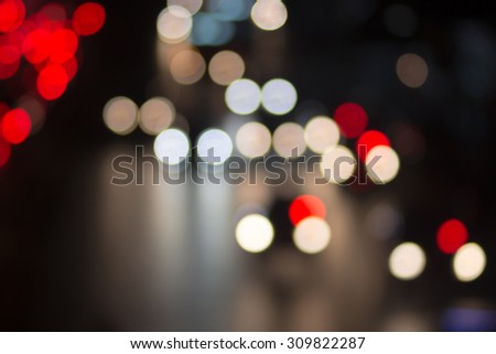 Abstract traffic circle light blurred backgrounds,out of focused concept.
