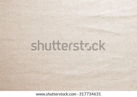 Abstract crumpled sepia brown colors fabric texture backgrounds : rough and creased fabric textures in vintage sepia color style.wrinkle fabric burlap backdrop concept.