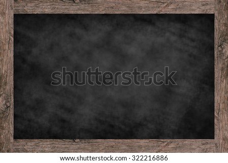 chalk board background textures with old vintage wooden frame ,blackboard concept.writing,drawing,texting your idea on display.