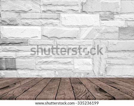gray brick stone limestone cement wall background textured with aged wood tiles floor:pure brickwork concrete wallpaper:stucco backdrop interior.exhibit or advertisement your products on this display