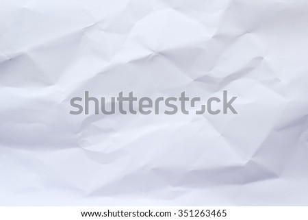 abstract crumpled white paper background texture:detail of wrinkle parchment texture pattern concept:creased brighten paper backdrop concept.rumpled and folded wallpaper banner template.