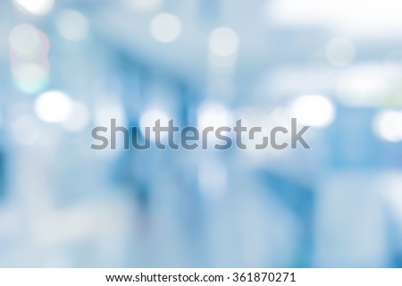 abstract blurred of hospital corridor background:blurry of workplace office in medical clinic backdrop with bokeh circle light:blur of medicine laboratory workshop wallpaper:blurred display conception
