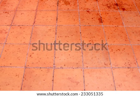 concrete tile pattern floor in the temple