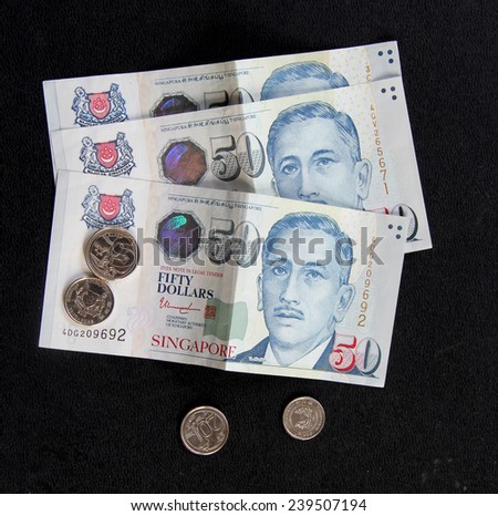 Singapore money Notes and Coins