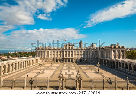 Royal Palace in  Madrid Spain
