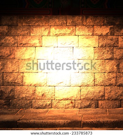 background abstract,brick wall texture with flare light same nightmare