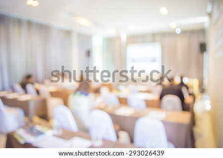 Abstract blurred in seminar room,education concept