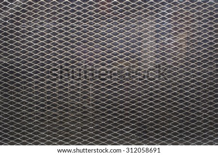 Expanded Metal with glass background