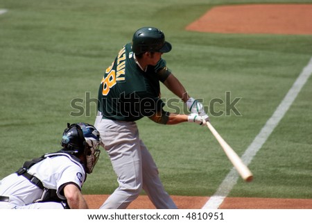 Kurt Suzuki, catcher, Oakland Athletics August 22, 2007 vs. Toronto Blue Jays