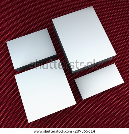 white cards on a pink background . Template for branding identity. For graphic designers presentations and portfolios.