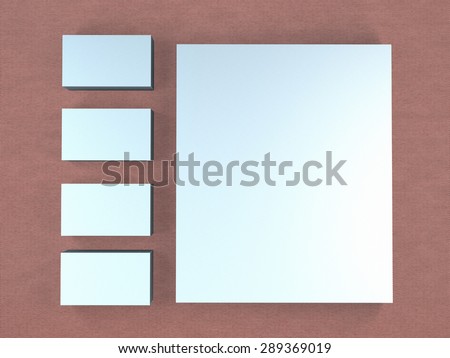 white cards on a light  background . Template for branding identity. For graphic designers presentations and portfolios.