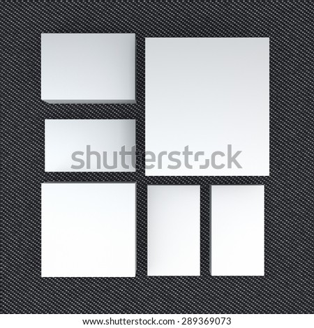 white cards on a black  background . Template for branding identity. For graphic designers presentations and portfolios.
