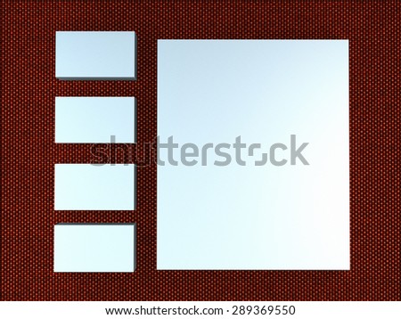white cards on a light background . Template for branding identity. For graphic designers presentations and portfolios.
