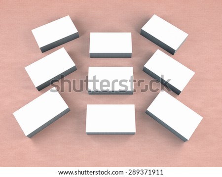 white cards on a light cream  background . Template for branding identity. For graphic designers presentations and portfolios.