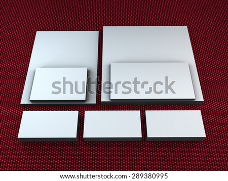white cards on a pink  background . Template for branding identity. For graphic designers presentations and portfolios.