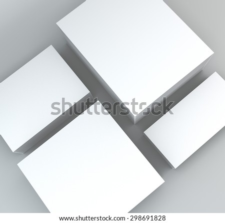 template to presentation. place for your design. many cards. stacks of paper. greeting cards. flyers. business cards. canvas background. grey background