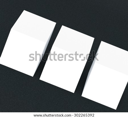 template to presentation. place for your design. many cards. stacks of paper. greeting cards. flyers. business cards. canvas background.