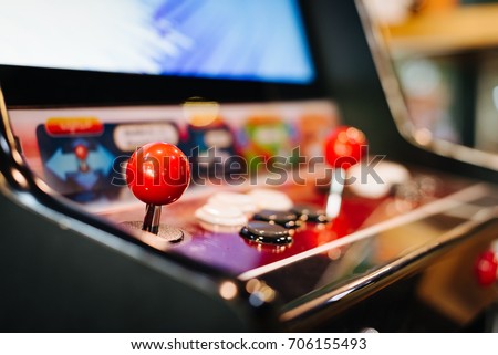 Arcade machine. Game Arcade machine.