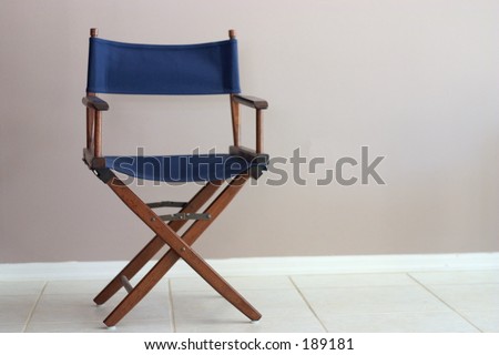 Director\'s Chair with negative space for copy