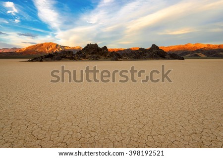 Sunset at Racetrack Playa in Death Valley National Park