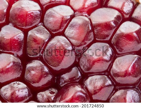 Fresh pomegranate seeds for food background