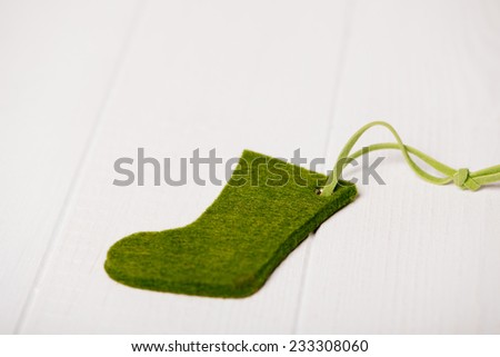 Green felt boot