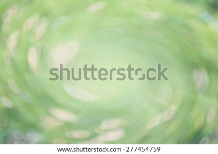 Swirl green bokeh nature abstract background.