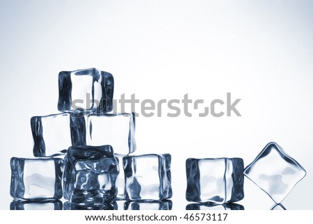 ice cube with water drops