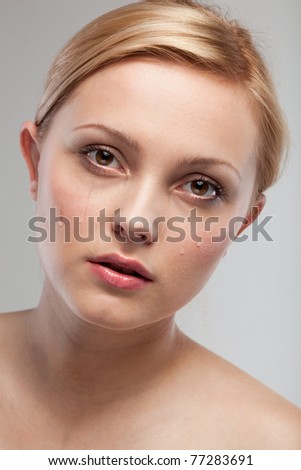 Portrait of sad crying woman