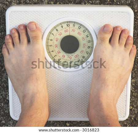 Weighing in on the bathroom scales.